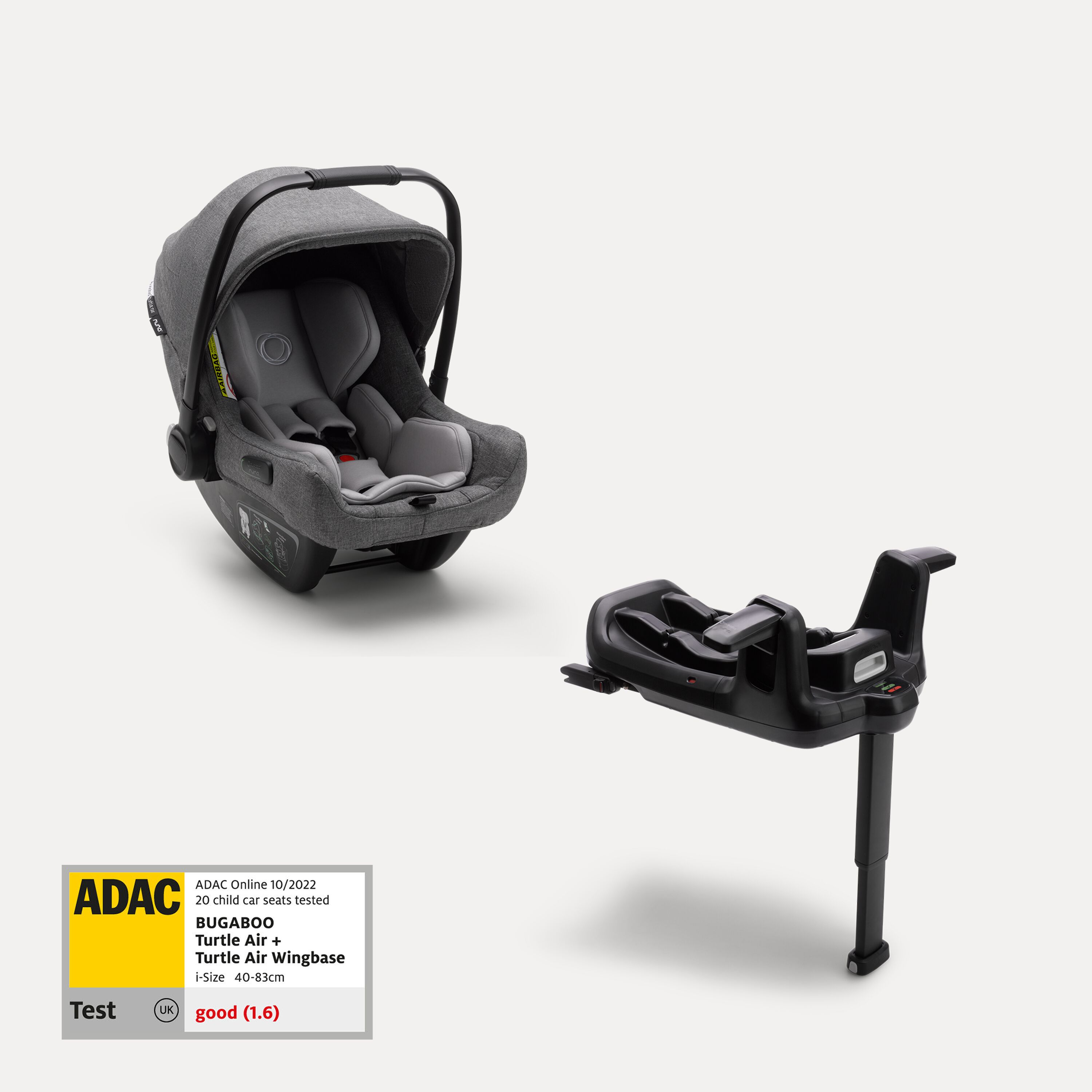 Bugaboo Turtle air by Nuna car seat UK GREY with Isofix wingbase - Main Modal Image Slide 1 of 9