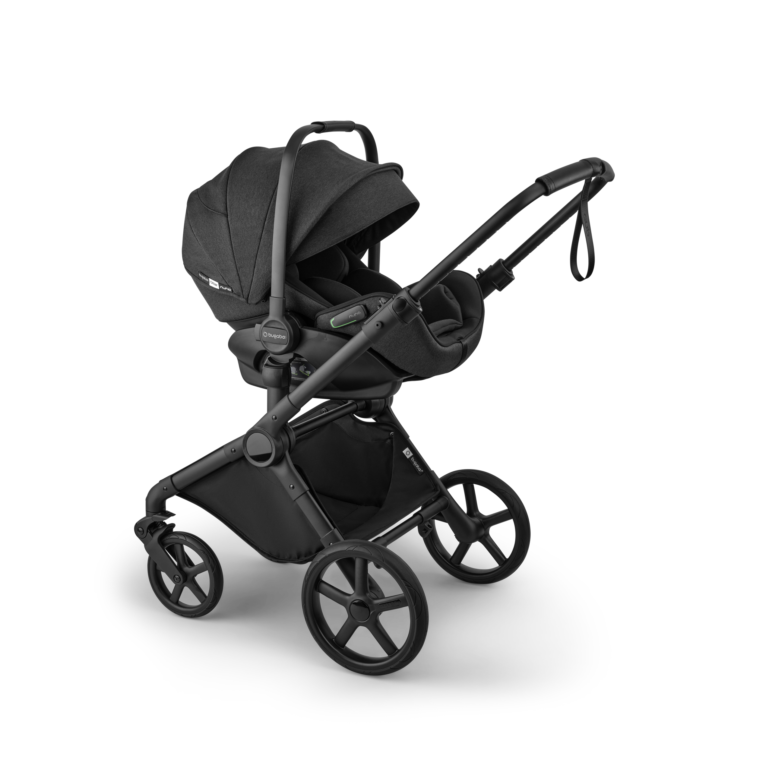 Bugaboo Cub 2-in-1 pram black base, heritage black fabrics, heritage black sun canopy - Thumbnail Slide 11 of 12