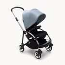 Bugaboo Bee 6 seat stroller vapor blue sun canopy, black fabrics, aluminium base