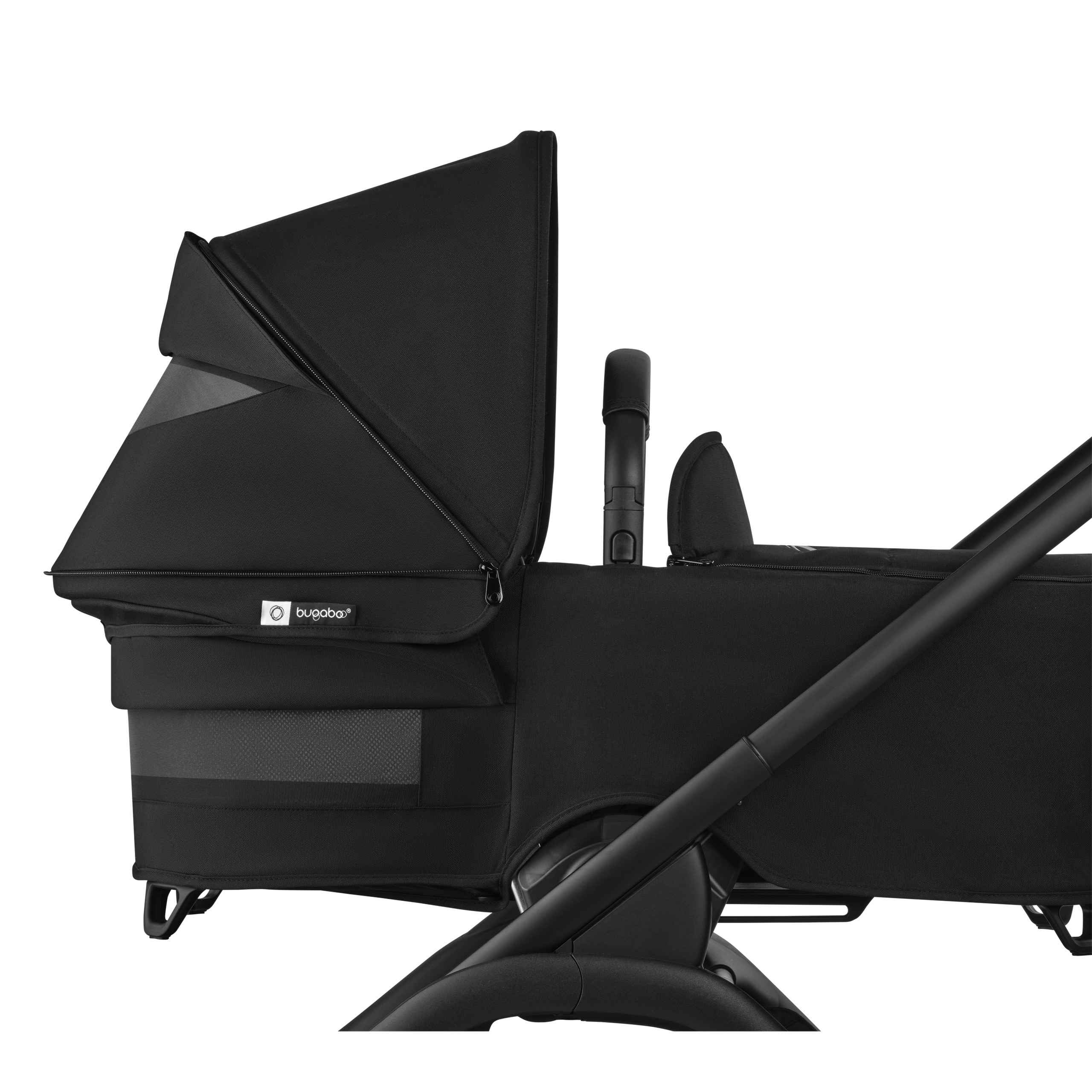 Bugaboo Dragonfly Plus 2-in-1 stroller black base, desert taupe fabrics, desert taupe sun canopy  - Thumbnail Slide 9 of 11
