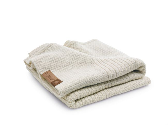 Refurbished Bugaboo Soft Wool Blanket OFF WHITE MELANGE - Main Image Slide 9 of 9