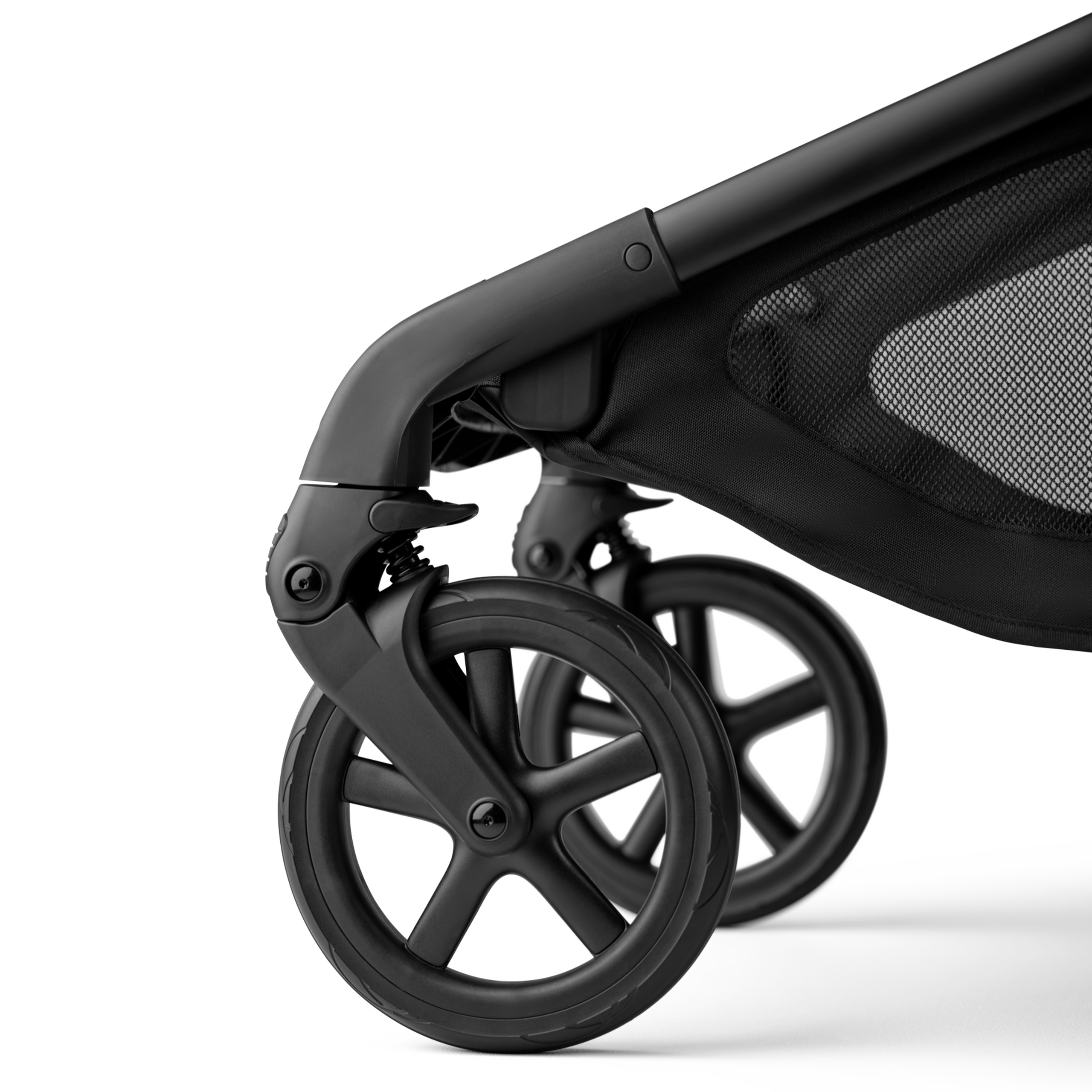 Bugaboo Kangaroo 2-in-1 pram black base, midnight black fabrics, midnight black sun canopy - Thumbnail Slide 10 of 18