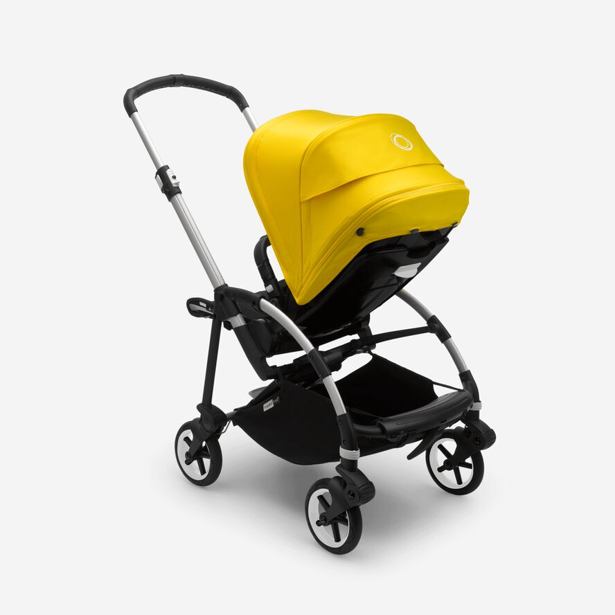 Carrito Bugaboo Bee 6 con capazo y silla lemon yellow sun canopy, black