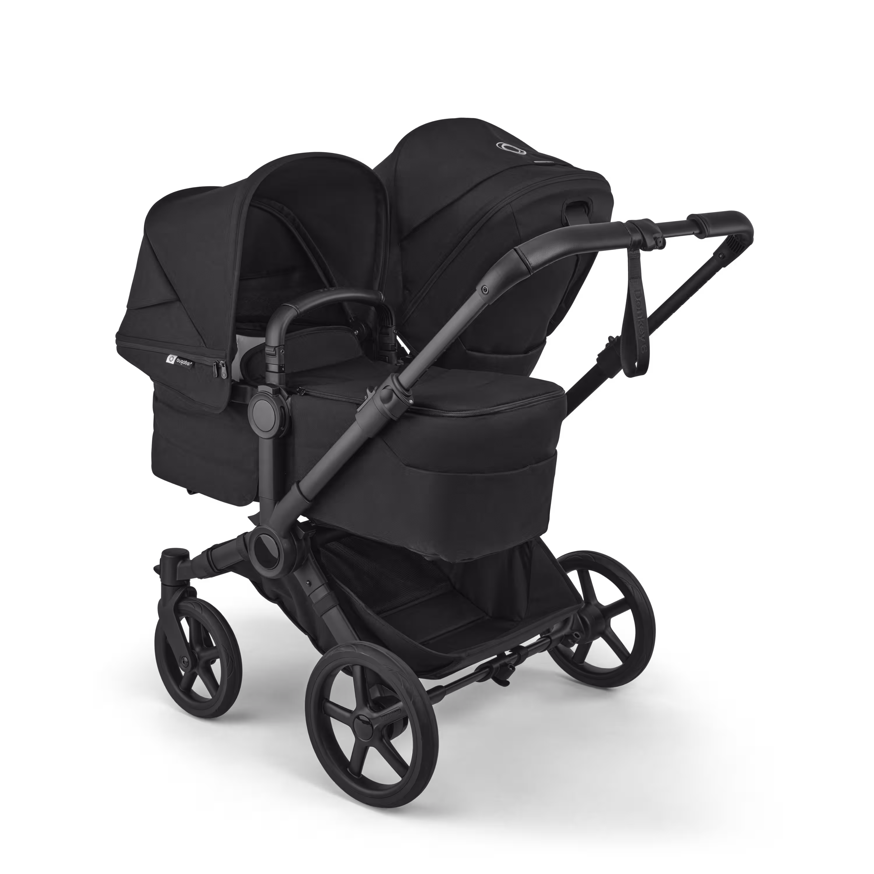 Bugaboo Donkey 6 double pushchair black base, heritage black fabrics, heritage black sun canopy - Main Modal Image Slide 2 of 10