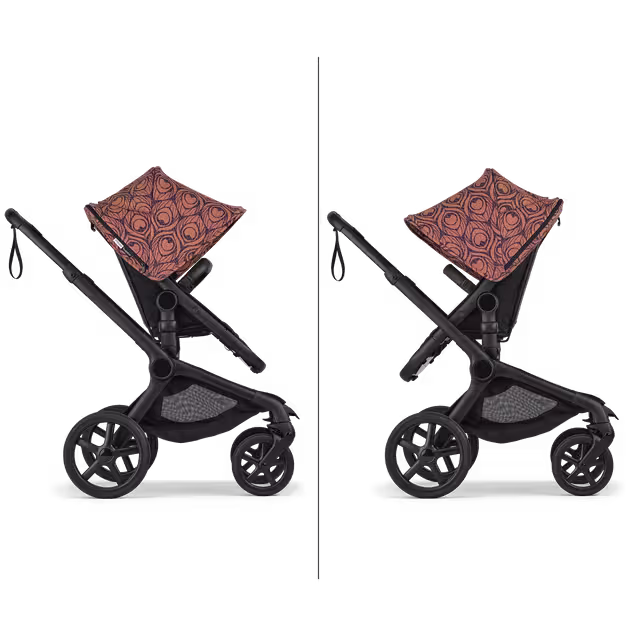 Bugaboo X Artipoppe Fox 5 Renew Limited Edition 2-in-1 pushchair black base, heritage black fabrics, bugaboo x artipoppe sun canopy - Main Image Slide 7 of 10