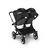 Bugaboo Donkey 5 twin stroller graphite base, grey mélange fabrics, midnight black sun canopy - Thumbnail Slide 3 of 12