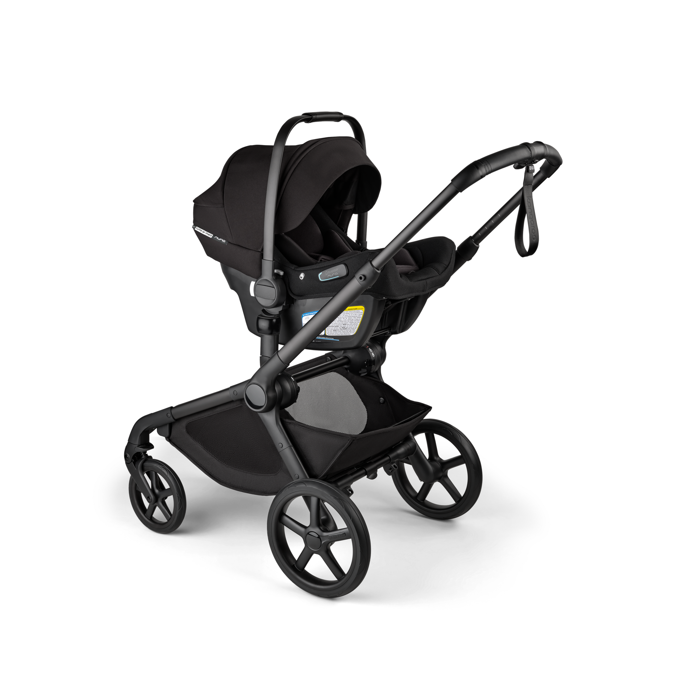 Bugaboo Kangaroo 2-in-1 pram black base, moon grey fabrics, moon grey sun canopy - Thumbnail Slide 16 of 18