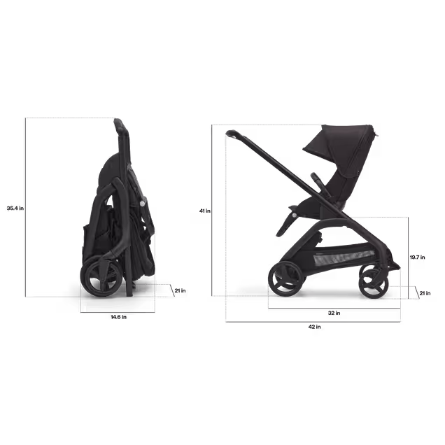 Refurbished Bugaboo Dragonfly seat complete NA BLACK/DARK CHERRY-DARK CHERRY - Main Image Slide 5 of 12