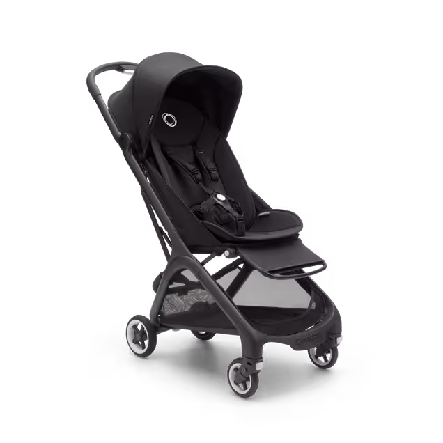 Bugaboo Butterfly travel stroller black base, midnight black fabrics, midnight black sun canopy - Main Image Slide 2 of 3