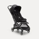 Bugaboo Butterfly travel stroller black base, midnight black fabrics, midnight black sun canopy