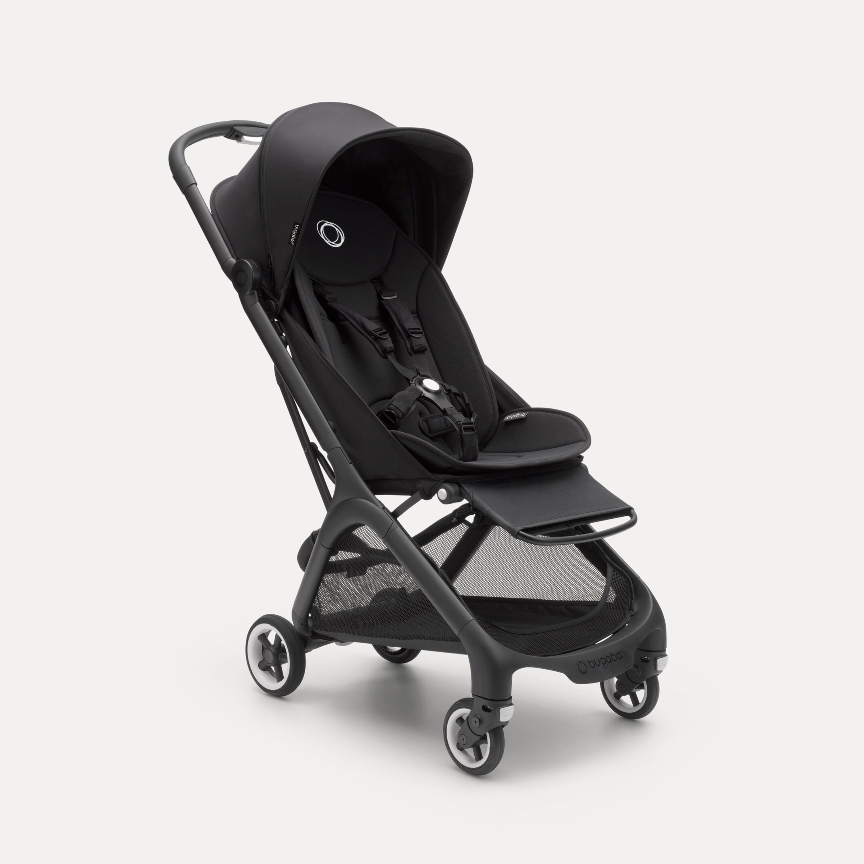 Bugaboo Butterfly travel stroller black base, midnight black fabrics, midnight black sun canopy - Main Modal Image Slide 1 of 14