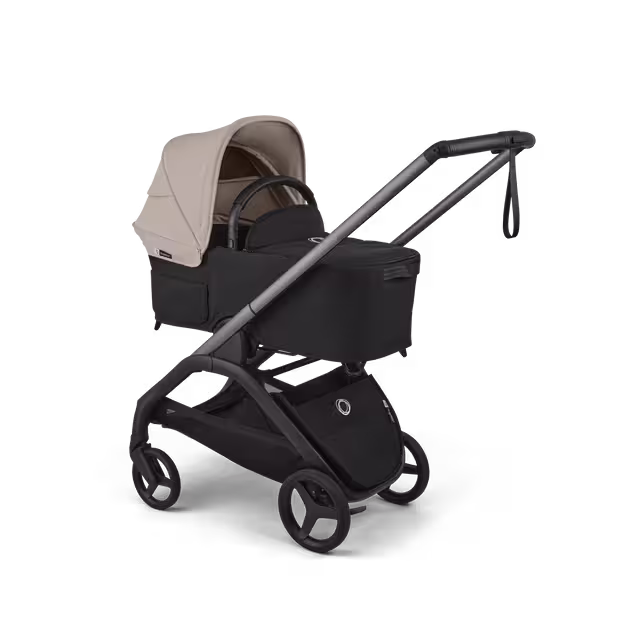 Bugaboo Dragonfly Plus 2-in-1 stroller graphite base, heritage black fabrics, desert taupe sun canopy - Main Image Slide 2 of 10
