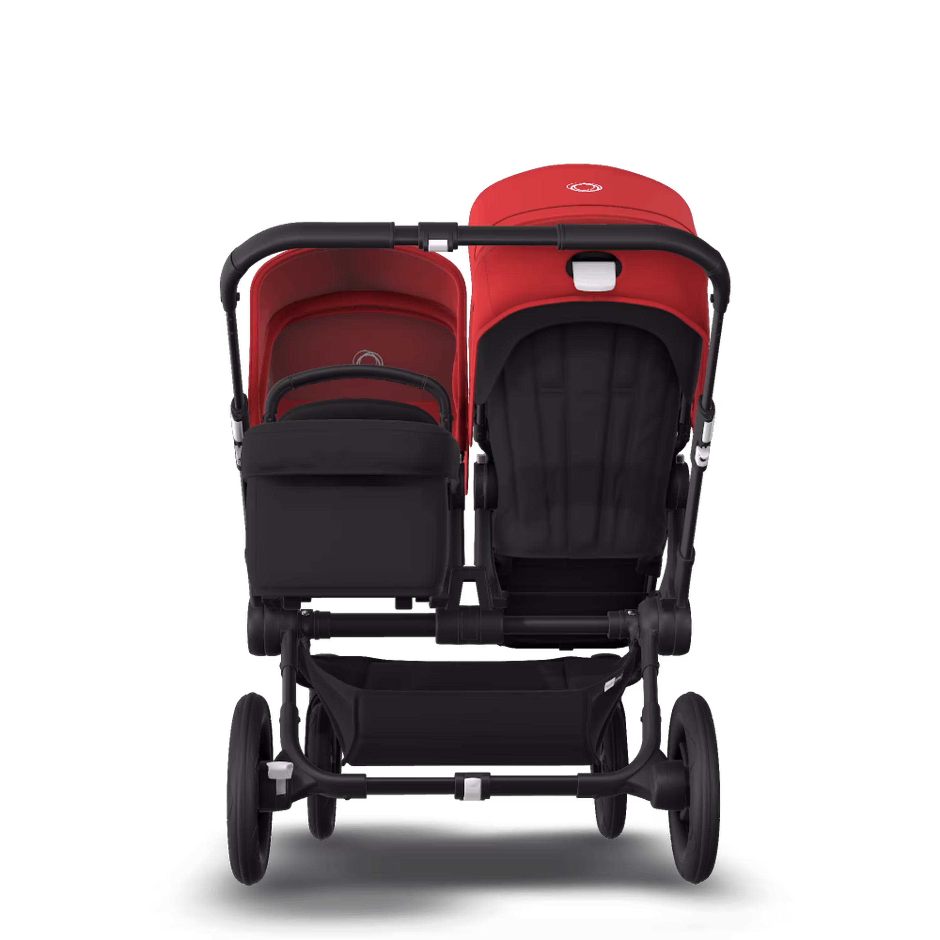Bugaboo Donkey 3 Duo seat and bassinet stroller red sun canopy, black fabrics, black base - Main Modal Image Slide 3 of 5