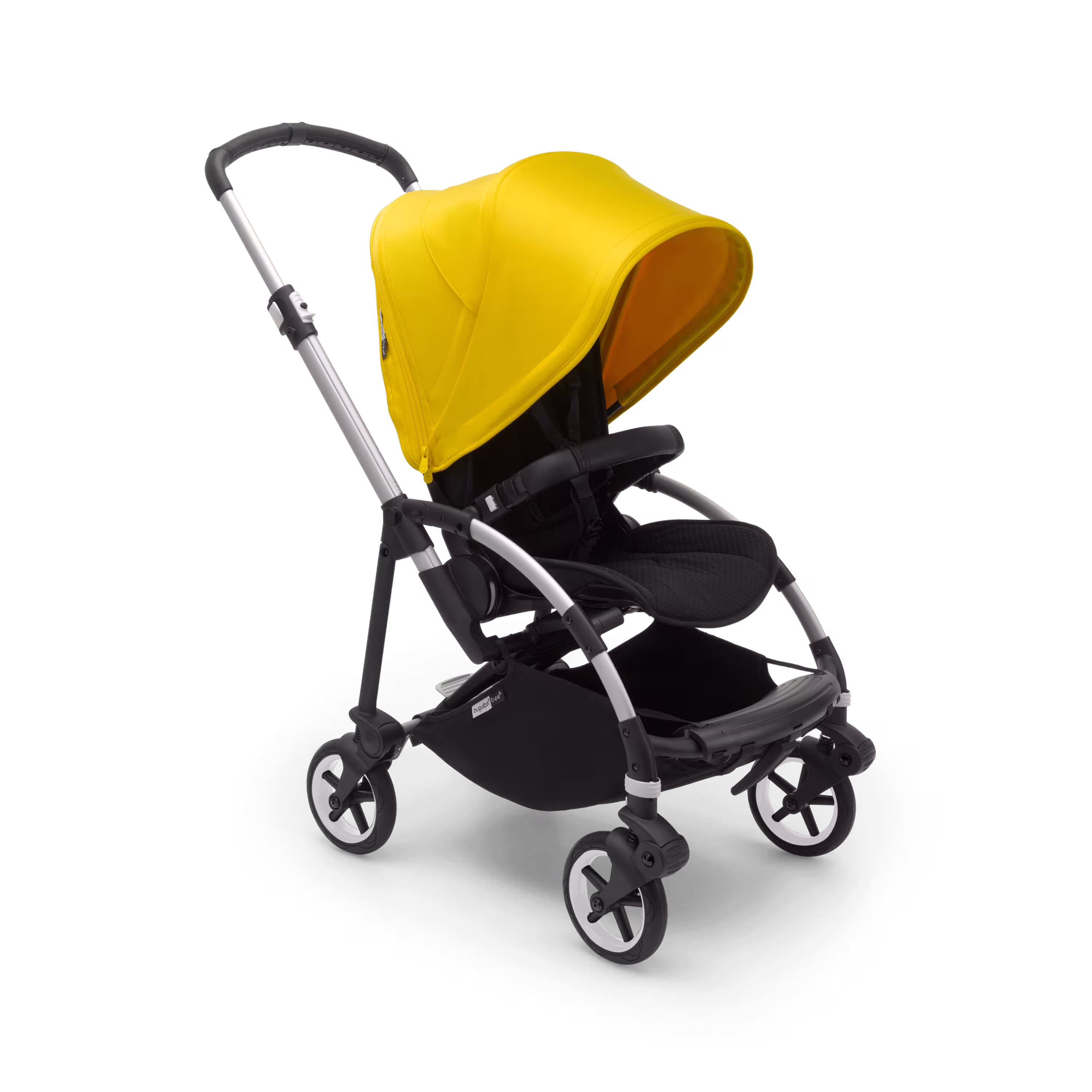 Bugaboo Bee 6 seat stroller lemon yellow sun canopy, black fabrics, aluminium base - Main Modal Image Slide 1 of 2