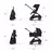 Bugaboo Dragonfly Plus 2-in-1 stroller black base, heritage black fabrics, misty white sun canopy  - Thumbnail Slide 5 of 11