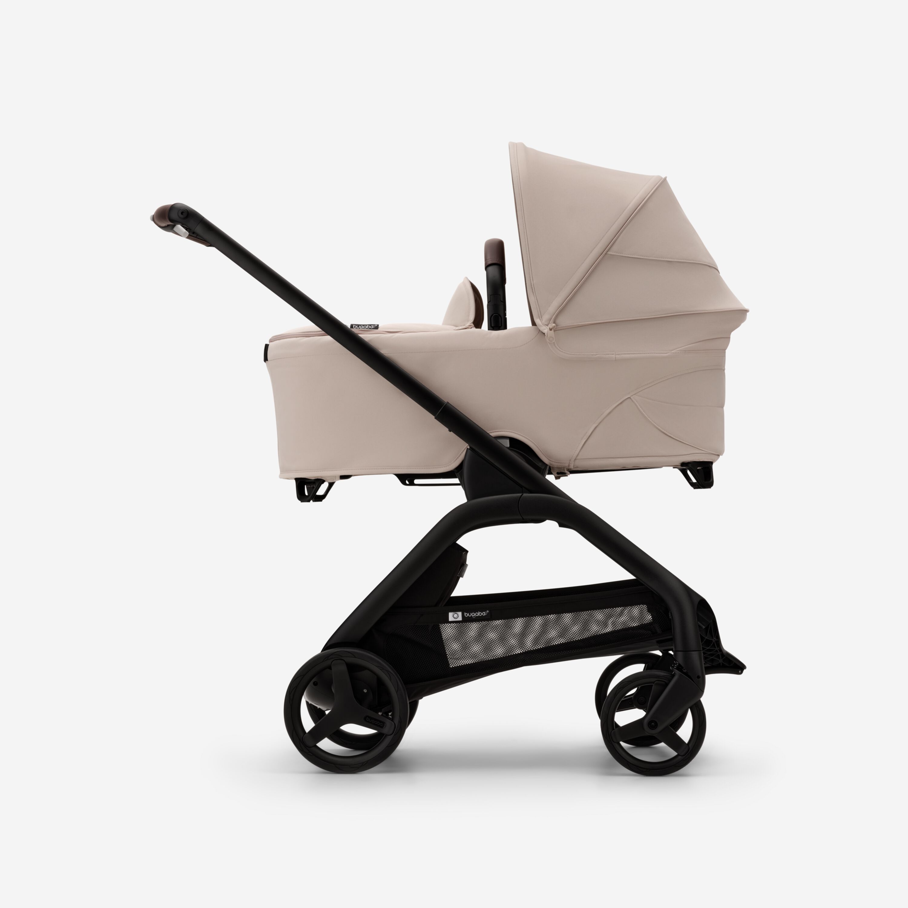 Bugaboo Dragonfly 2-in-1 stroller black base, desert taupe fabrics, desert taupe sun canopy - Main Modal Image Slide 3 of 16