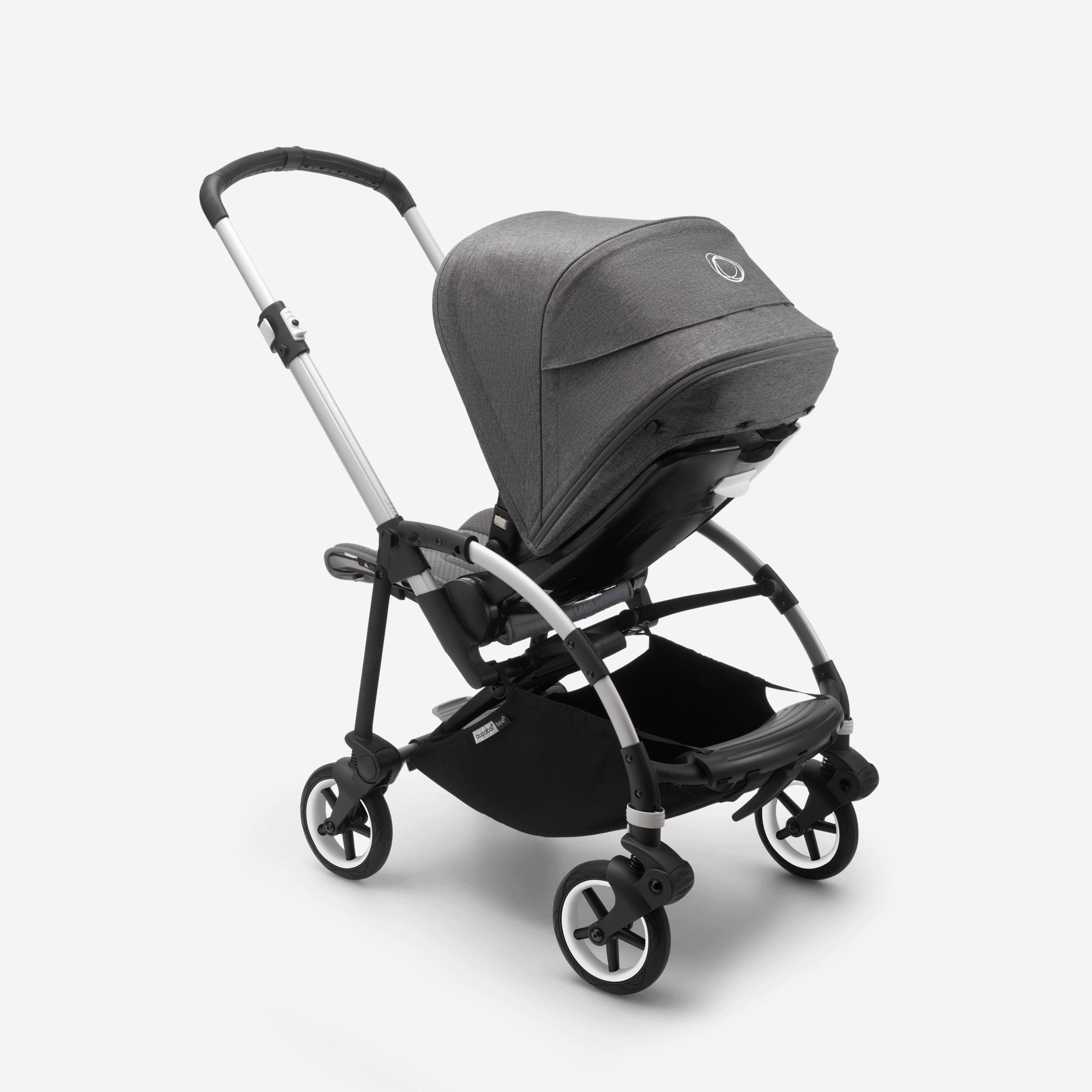 PP Bugaboo Bee 6 seat stroller grey melange sun canopy, grey melange fabrics, aluminium base - Main Modal Image Slide 4 of 4
