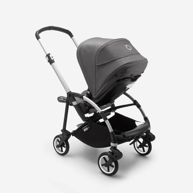 PP Bugaboo Bee 6 seat stroller grey melange sun canopy, grey melange fabrics, aluminium base - Main Image Slide 4 of 4
