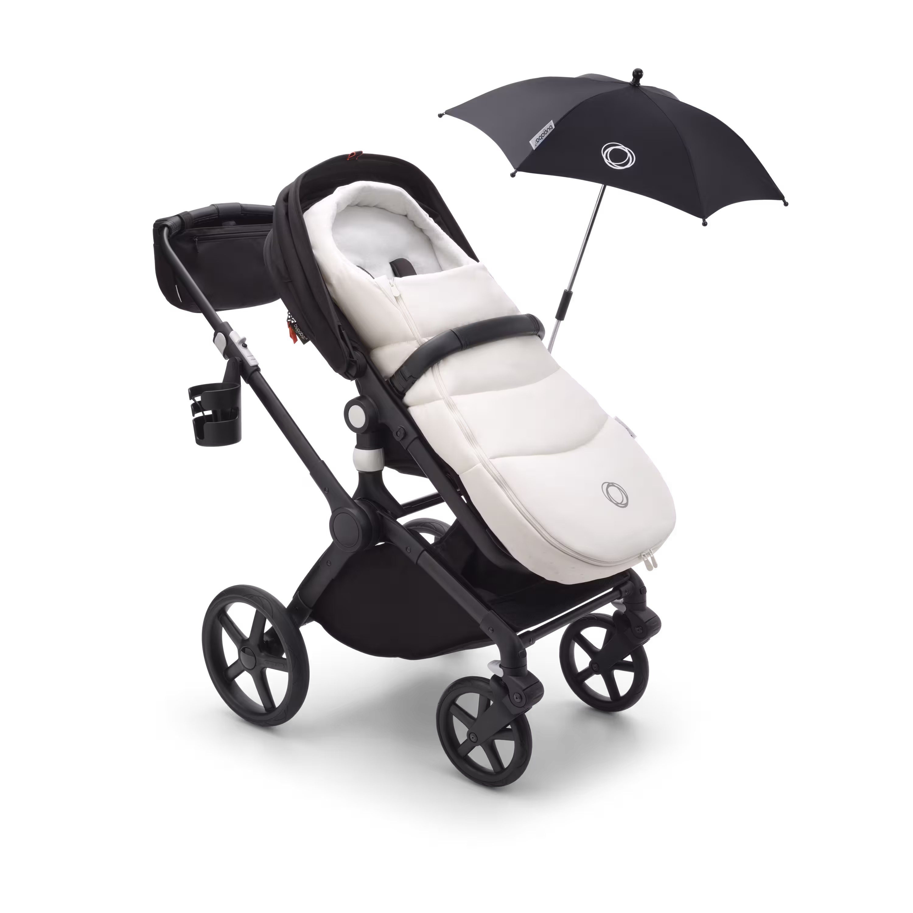 Bugaboo Fox Cub 2-in-1 stroller black base, stormy blue fabrics, stormy blue sun canopy - Main Modal Image Slide 12 of 12