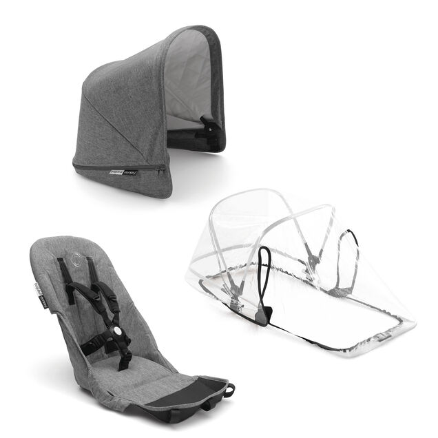 Bugaboo Donkey3 Classic duo fabric set compl UK GREY MELANGE - Main Image Slide 2 of 2