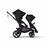 Bugaboo Kangaroo seat-only tandem black base, midnight black fabrics, midnight black sun canopy - Thumbnail Slide 2 of 12