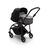 Bugaboo Bee 6 bassinet and seat stroller black sun canopy, grey mélange fabrics, black base - Thumbnail Slide 2 of 6