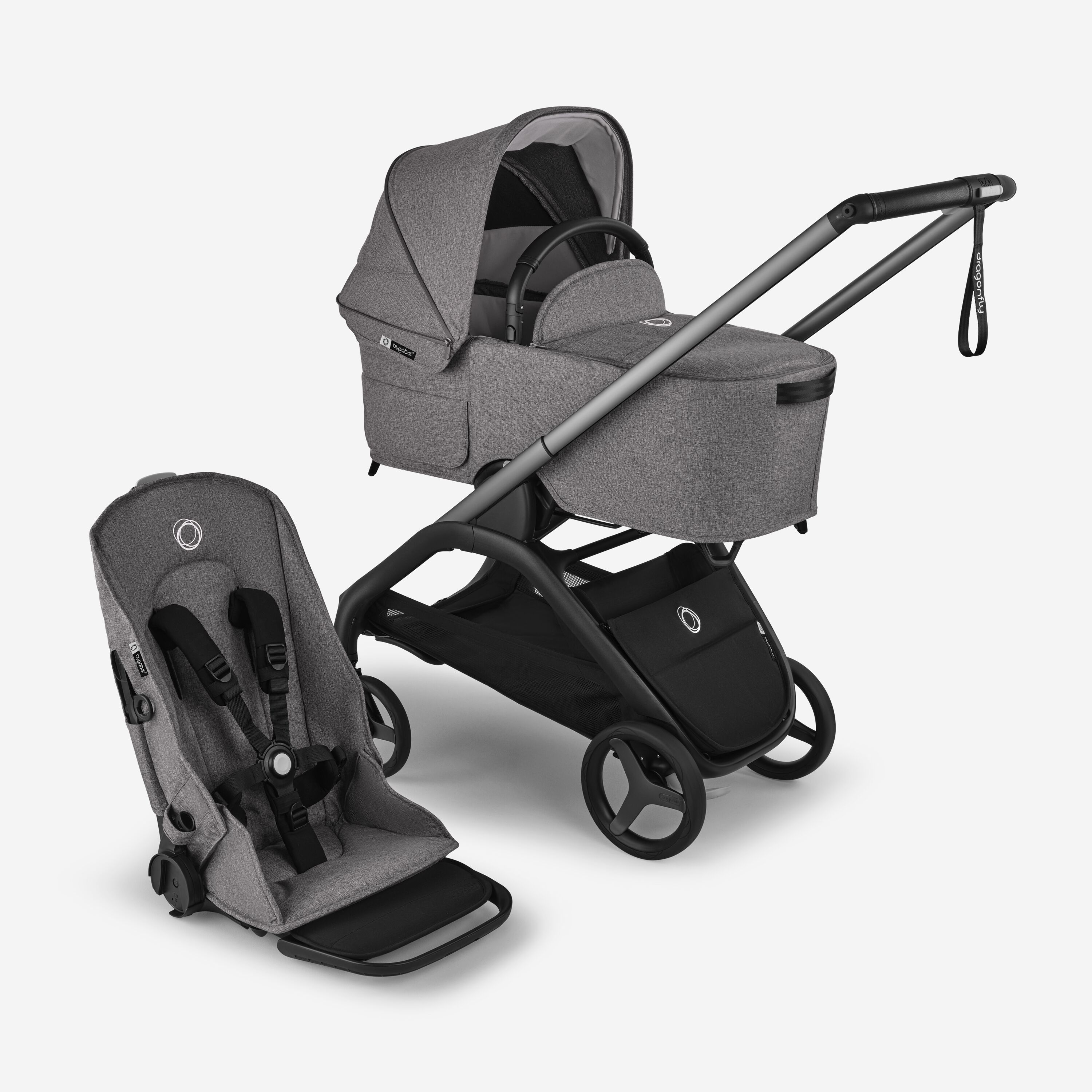 Refurbished Bugaboo Dragonfly complete GRAPHITE/GREY MELANGE-GREY MELANGE - Main Modal Image Slide 1 of 3