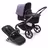 Bugaboo Fox 5 bassinet and seat stroller with graphite chassis, midnight black fabrics and astro purple sun canopy. - Thumbnail Slide 1 of 13