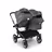 Bugaboo Donkey 5 Duo double stroller graphite base, grey mélange fabrics, grey mélange sun canopy - Thumbnail Slide 4 of 11