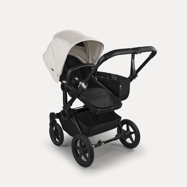 Bugaboo Donkey 5 Mono 2-in-1 stroller black base, midnight black fabrics, misty white sun canopy - Main Image Slide 2 of 12