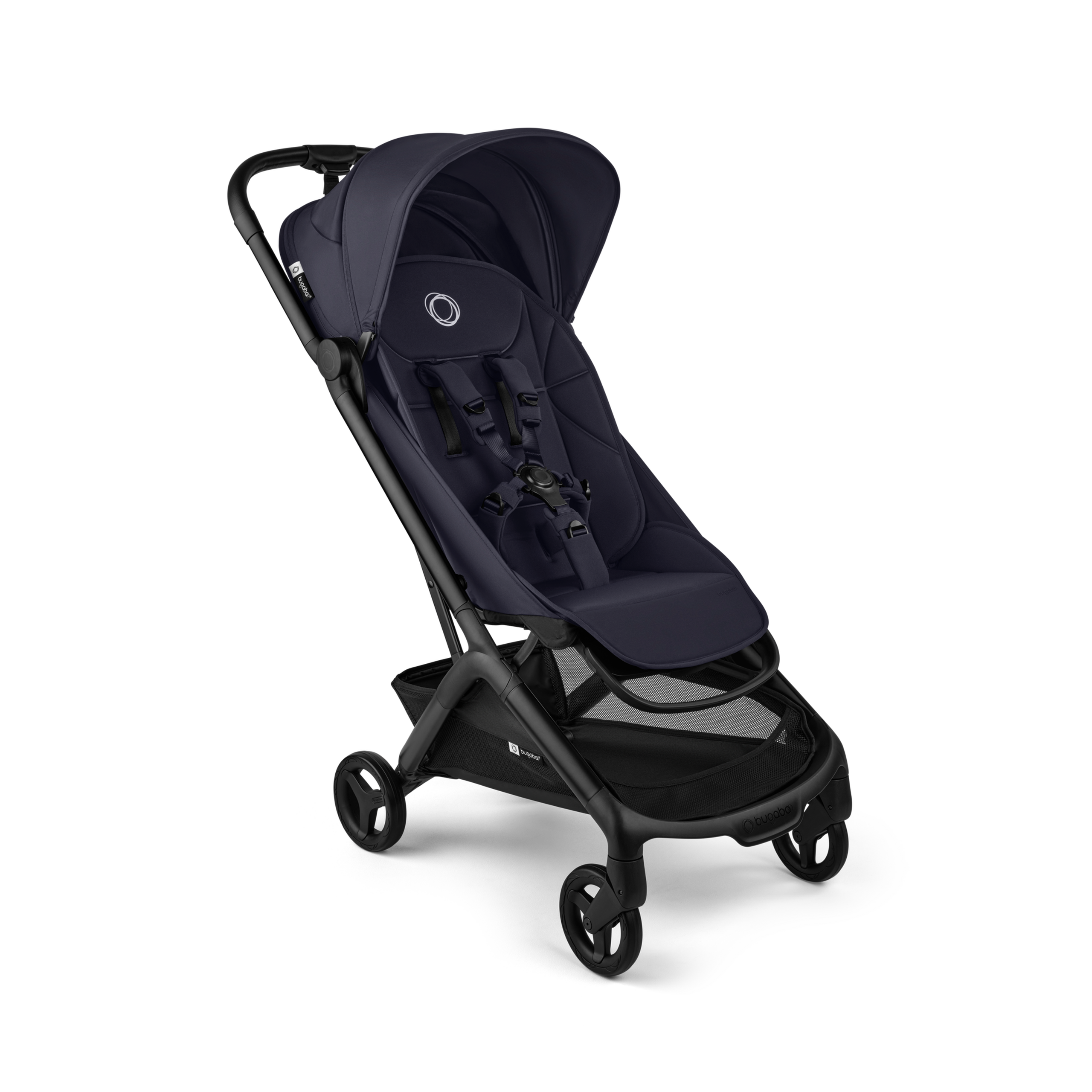 Bugaboo Butterfly 2 Reisebuggy Schwarz gestell, deep indigo Bezüge, deep indigo Sonnendach - Thumbnail Slide 1 of 8