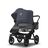 Bugaboo Donkey 5 Duo double stroller black base, grey mélange fabrics, stormy blue sun canopy - Thumbnail Slide 3 of 11
