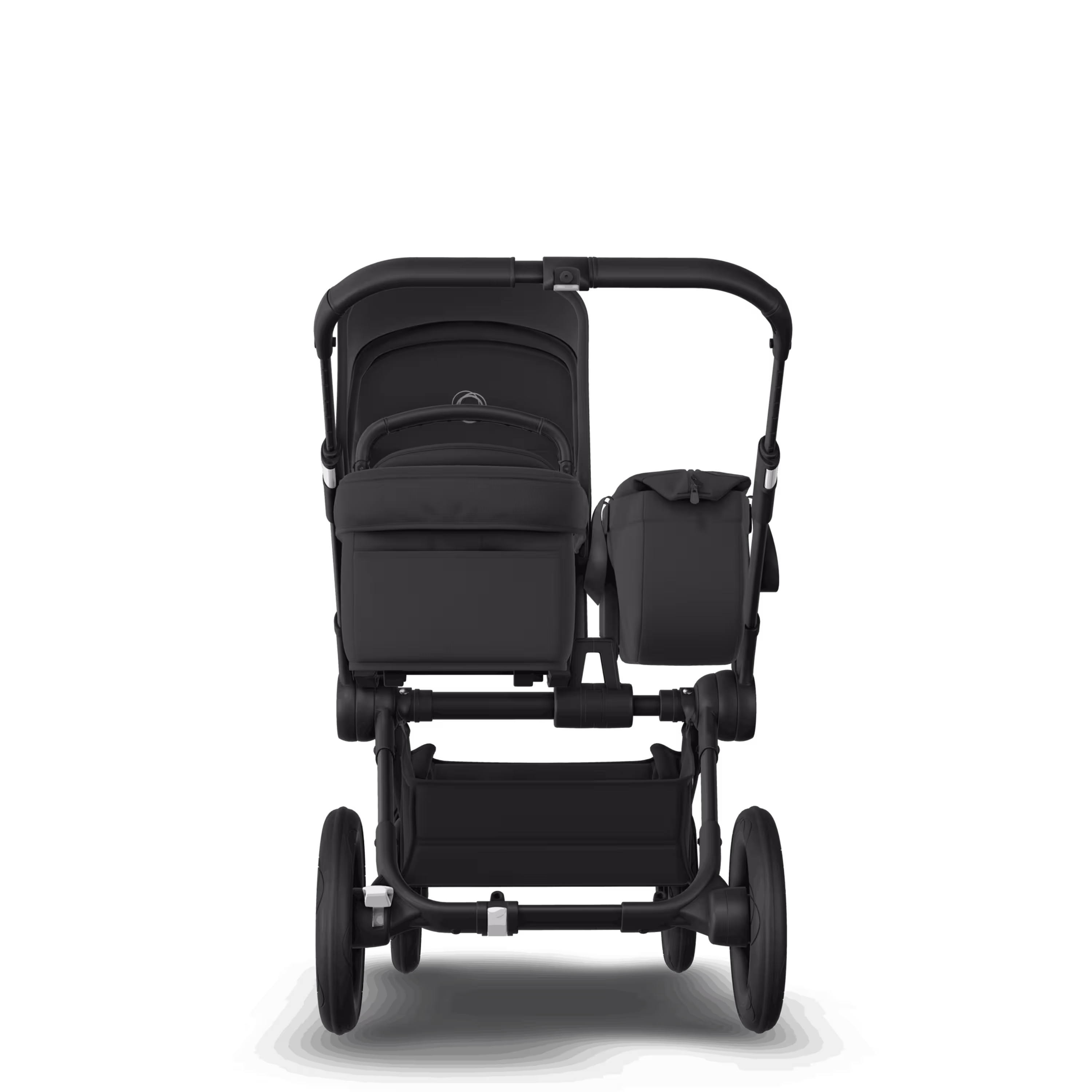 PP Bugaboo Donkey 5 Mono bassinet and seat stroller black base, midnight black fabrics, midnight black sun canopy - Main Modal Image Slide 2 of 7