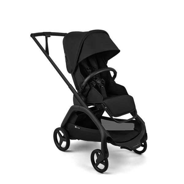 Bugaboo Dragonfly Plus seat stroller black base, heritage black fabrics, heritage black sun canopy