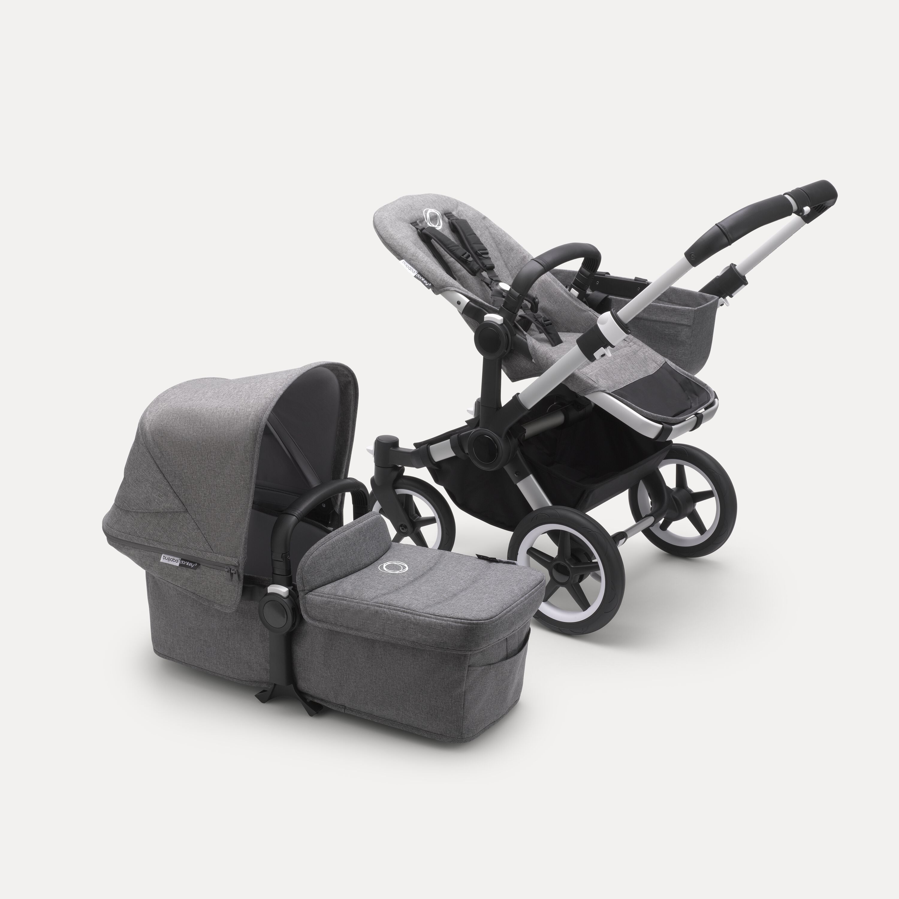 Refurbished Bugaboo Donkey3 mono compl UK ALU/GREY MELANGE-GREY MELANGE - Main Modal Image Slide 3 of 3