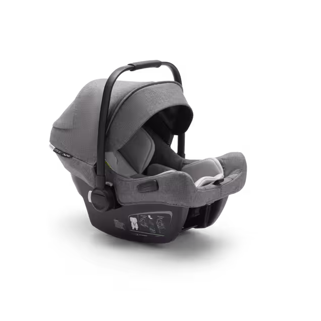 Bugaboo Bee 5 travel system grey melange sun canopy, grey melange fabrics, black base - Main Image Slide 12 of 19