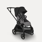 Bugaboo Dragonfly Plus seat stroller black base, grey melange fabrics, heritage black sun canopy