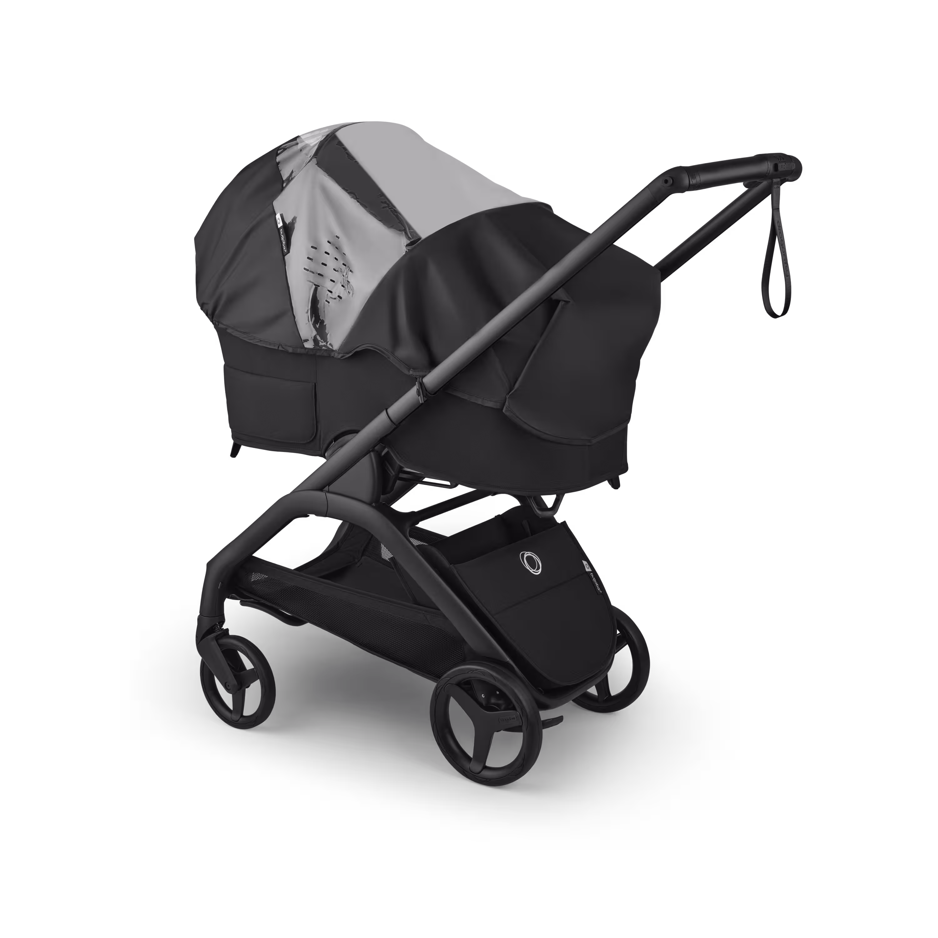 Bugaboo Dragonfly Plus 2-in-1 stroller black base, grey melange fabrics, misty white sun canopy - Main Modal Image Slide 10 of 11