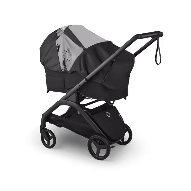 Bugaboo Dragonfly Plus 2-in-1 stroller black base, grey melange fabrics, misty white sun canopy - Main Image Slide 10 of 11
