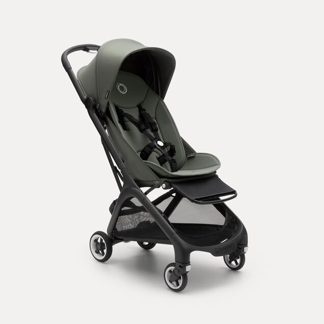 Bugaboo Butterfly travel stroller black base, forest green fabrics, forest green sun canopy - Main Image Slide 1 of 13