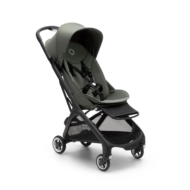 Bugaboo Butterfly seat stroller black base, forest green fabrics, forest green sun canopy - Main Image Slide 1 of 14