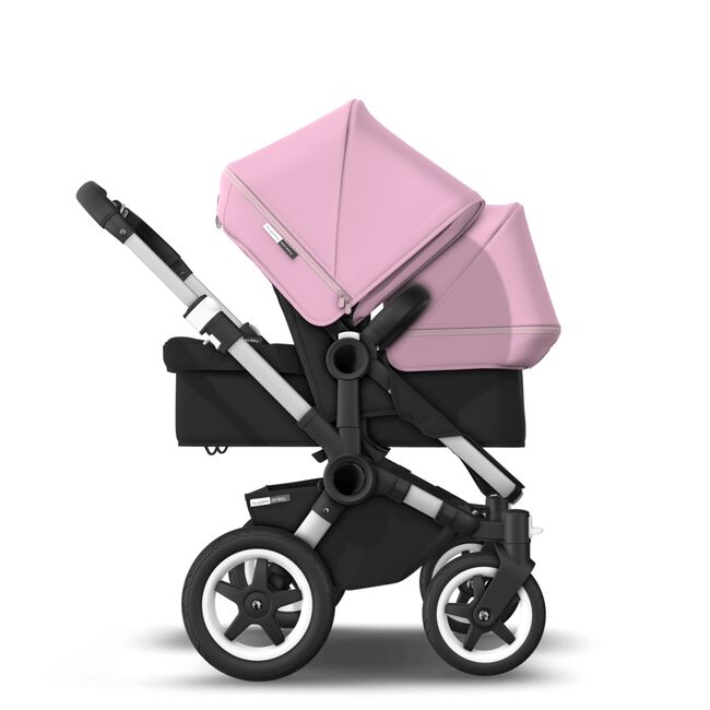 US - D2D stroller bundle aluminum, black, soft pink - Main Image Slide 2 of 3