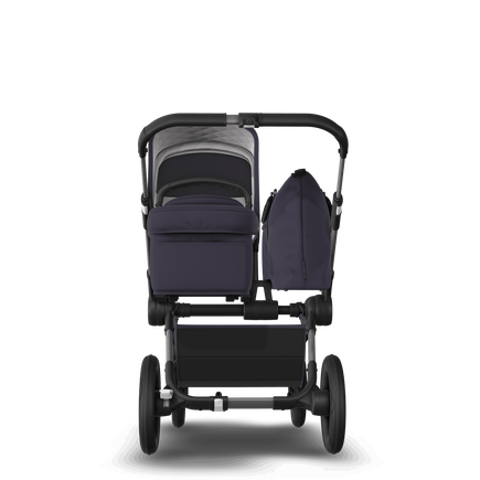 Bugaboo Donkey 5 Mono bassinet and seat stroller graphite base, classic collection dark navy fabrics, classic collection dark navy sun canopy - view 2