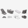Refurbished Bugaboo fox mineral style set complete LIGHT GREY - Thumbnail Slide 1 of 1