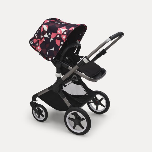 Refurbished Bugaboo Fox 3 sun canopy Animal Explorer PINK/RED - Main Image Slide 5 of 5