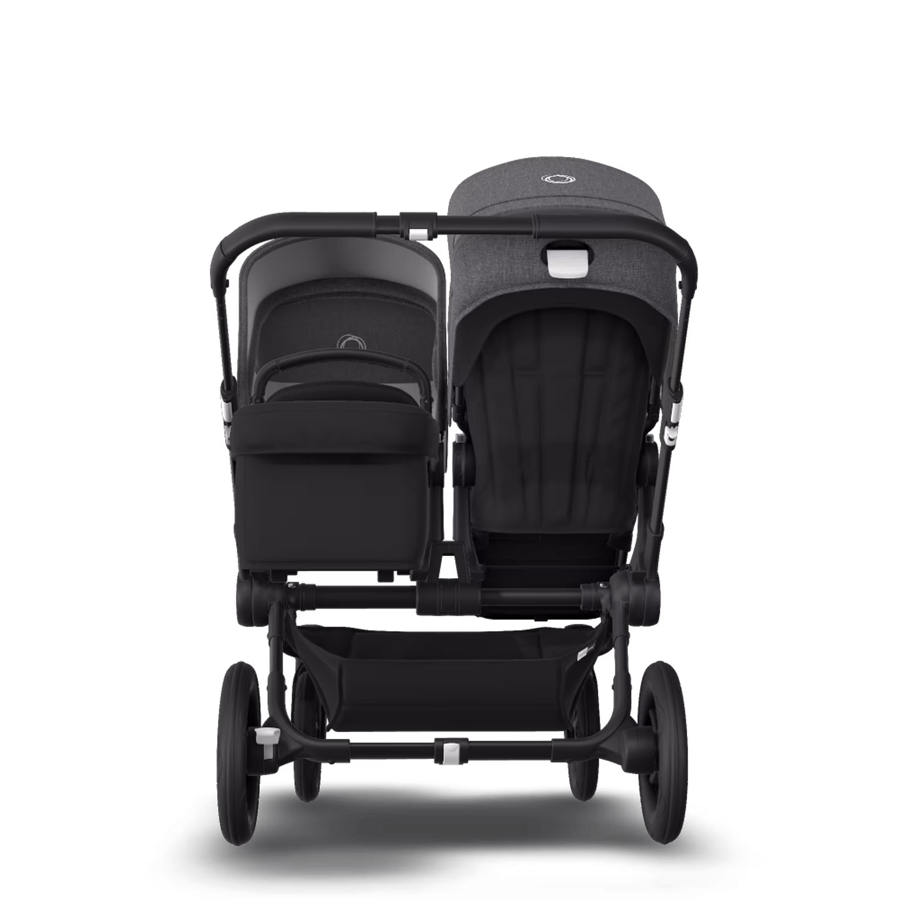 Bugaboo Donkey 3 Duo seat and bassinet stroller grey melange sun canopy, black fabrics, black base - Main Modal Image Slide 3 of 5