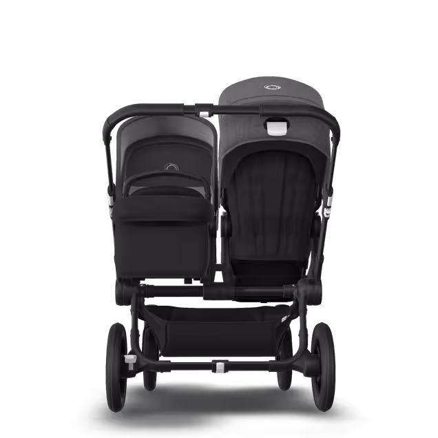 Bugaboo Donkey 3 Duo seat and bassinet stroller grey melange sun canopy, black fabrics, black base - Main Image Slide 3 of 5
