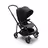 Bugaboo Bee 6 bassinet and seat stroller black sun canopy, grey mélange fabrics, black base - Thumbnail Slide 1 van 6