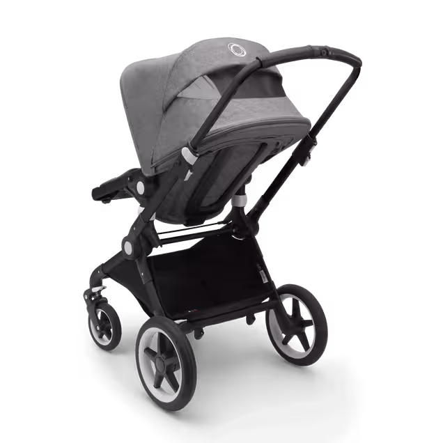 Bugaboo Lynx bassinet and seat stroller grey melange sun canopy, grey melange fabrics, black base - Main Image Slide 8 of 10
