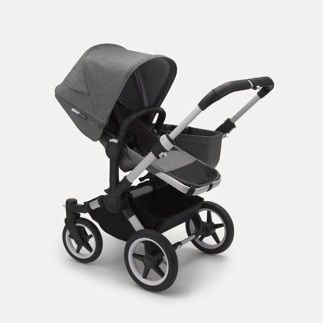 Refurbished Bugaboo Donkey3 mono compl UK ALU/GREY MELANGE-GREY MELANGE - Main Image Slide 1 of 3